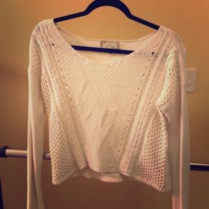 White knitted long sleeve
